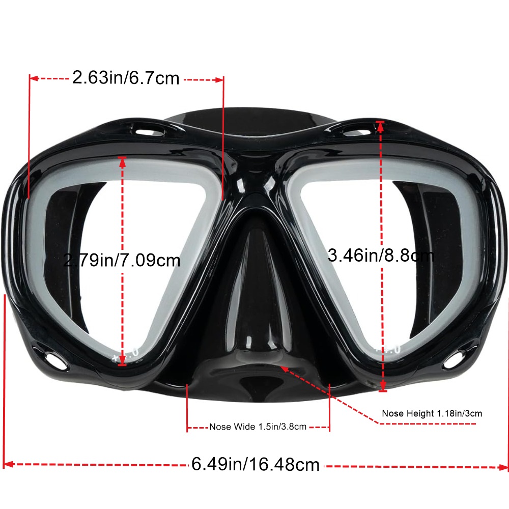 หน้ากากดําน้ําสายตายาว (+2.0 ถ - Snorkeling Gear บทวิจารณ์และราคา