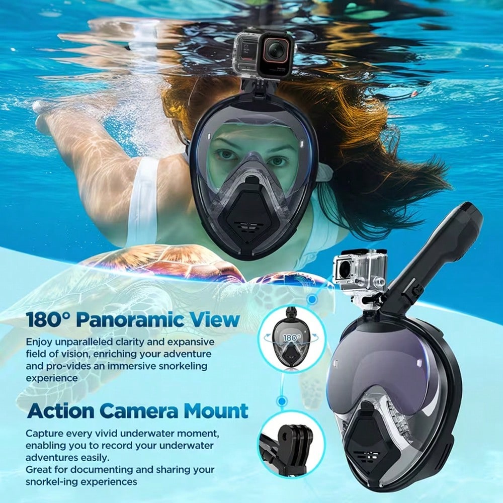 หน้ากากดำน้ำแบบเต็มหน้า Devilf - Snorkel Set บทวิจารณ์และราคา
