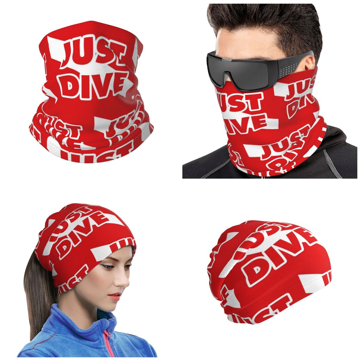Just Dive ผ้าพันคอลายธงดำน้ำ ผ - Diving Mask บทวิจารณ์และราคา